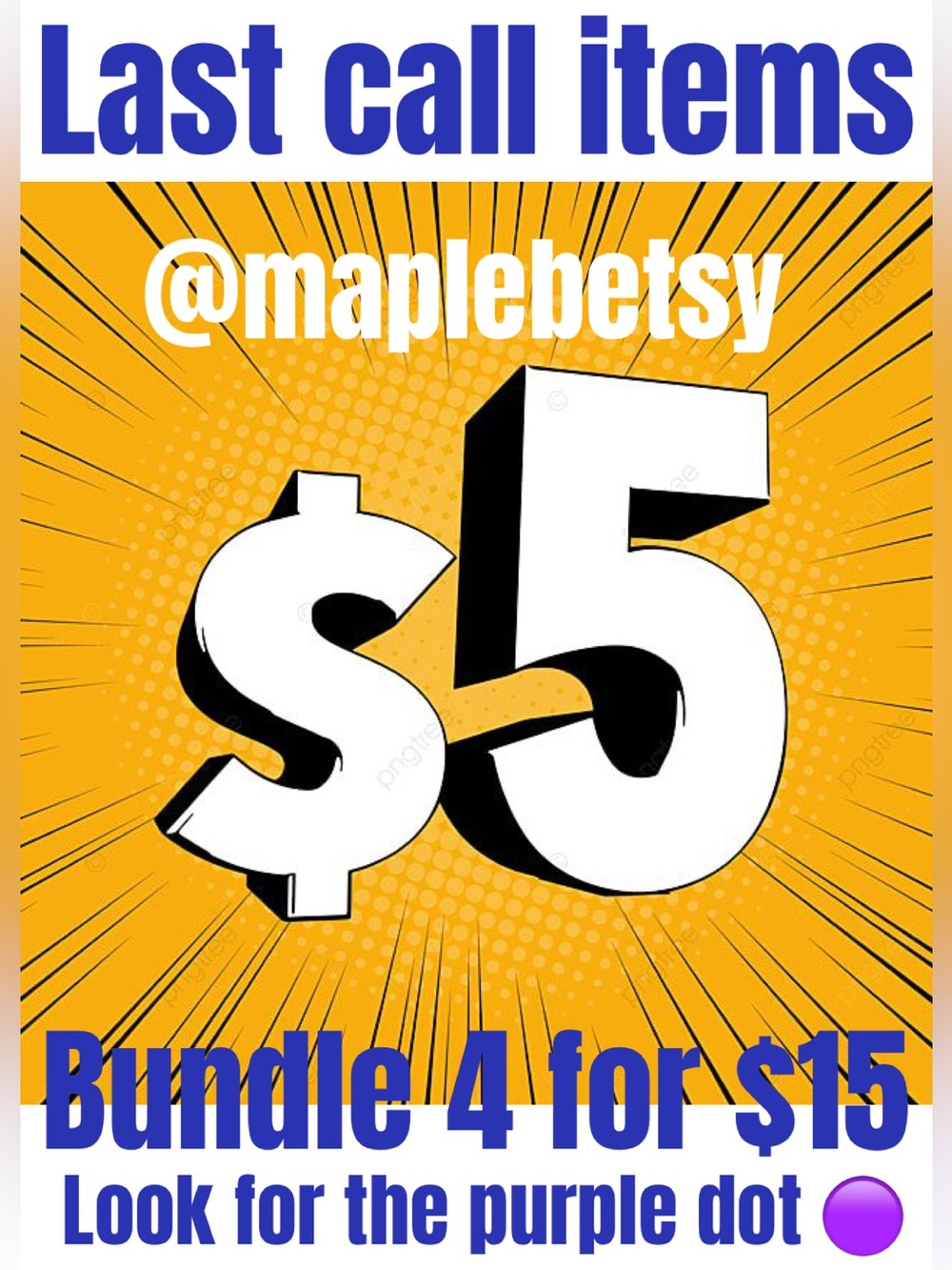 🟣 $5 firm if single or bundle 4/$15